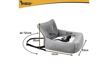 Přepravní sedačka do auta 53 x 42 x 30 cm – Velikost L