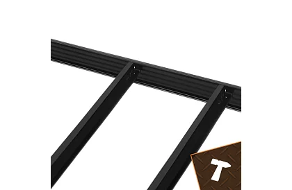 Skladový černý regál – 5 polic, 220 × 100 × 45 cm