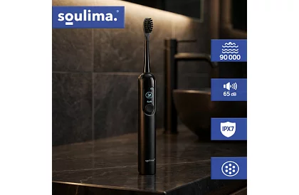 Sonický elektrický zubní kartáček X800 - černý – 90 000 ot./min + 6 hlavic