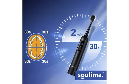 Sonický elektrický zubní kartáček X800 - černý – 90 000 ot./min + 6 hlavic