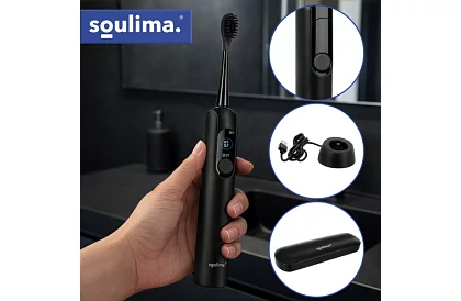 Sonický elektrický zubní kartáček X800 - černý – 90 000 ot./min + 6 hlavic