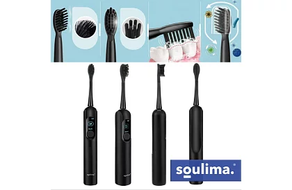 Sonický elektrický zubní kartáček X800 - černý – 90 000 ot./min + 6 hlavic