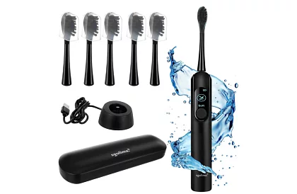 Sonický elektrický zubní kartáček X800 - černý – 90 000 ot./min + 6 hlavic