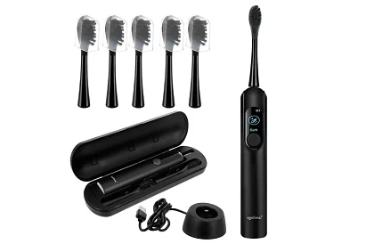 Sonický elektrický zubní kartáček X800 - černý – 90 000 ot./min + 6 hlavic