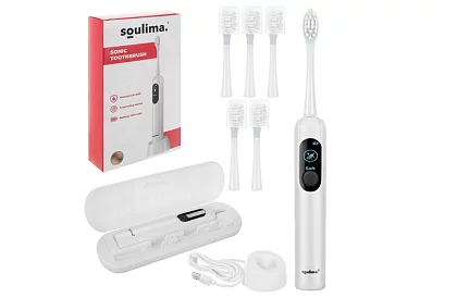 Sonický elektrický zubní kartáček X800 – bílý – 90 000 ot./min + 6 hlavic
