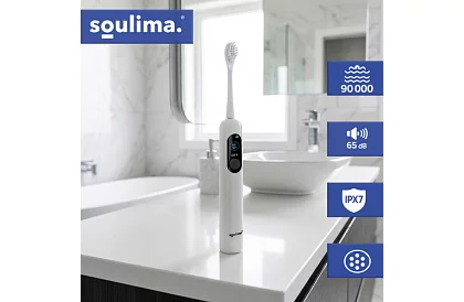 Sonický elektrický zubní kartáček X800 – bílý – 90 000 ot./min + 6 hlavic