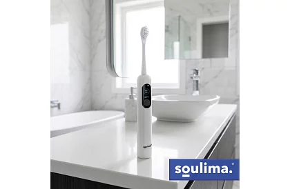 Sonický elektrický zubní kartáček X800 – bílý – 90 000 ot./min + 6 hlavic