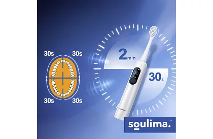 Sonický elektrický zubní kartáček X800 – bílý – 90 000 ot./min + 6 hlavic