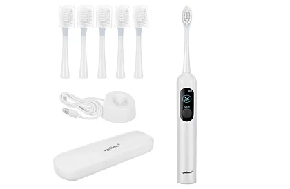 Sonický elektrický zubní kartáček X800 – bílý – 90 000 ot./min + 6 hlavic