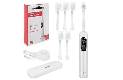 Sonický elektrický zubní kartáček X800 – bílý – 90 000 ot./min + 6 hlavic