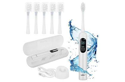 Sonický elektrický zubní kartáček X800 – bílý – 90 000 ot./min + 6 hlavic