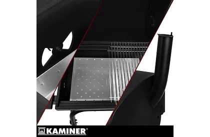 Zahradní gril s teploměrem na dřevěné uhlí + příslušenství