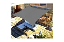 Stínící sluneční plachta 3 × 2 m – Šedá