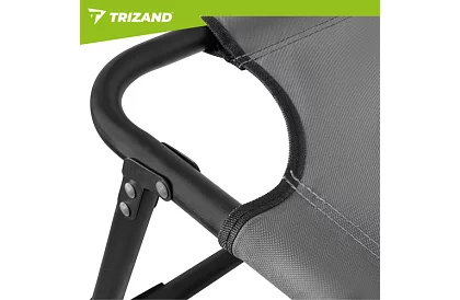 Skládací zahradní lehátko 192 × 68 × 28 cm – Šedé