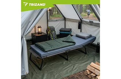 Skládací zahradní lehátko 192 × 68 × 28 cm – Šedé