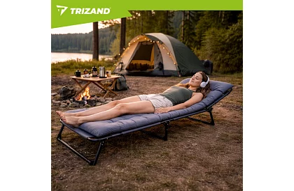 Skládací zahradní lehátko 192 × 68 × 28 cm – Šedé