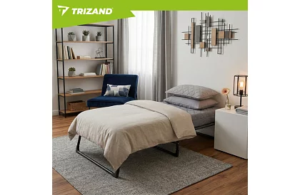 Skládací zahradní lehátko 192 × 68 × 28 cm – Šedé