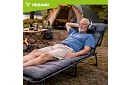 Skládací zahradní lehátko 192 × 68 × 28 cm – Šedé