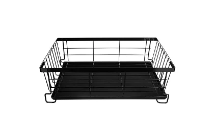 Odkapávač na nádobí – dvouúrovňový, černý