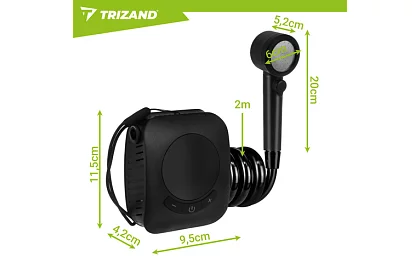 Kempingová sprcha s LCD a pumpou 8000 mAh – dobíjecí