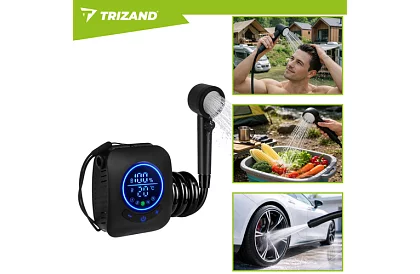 Kempingová sprcha s LCD a pumpou 8000 mAh – dobíjecí