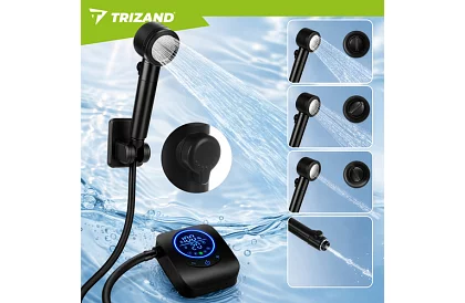 Kempingová sprcha s LCD a pumpou 8000 mAh – dobíjecí