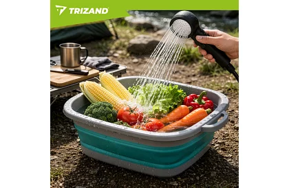 Kempingová sprcha s LCD a pumpou 8000 mAh – dobíjecí