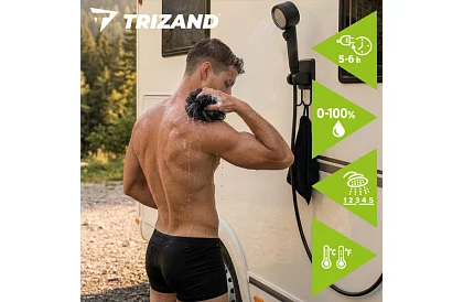 Kempingová sprcha s LCD a pumpou 8000 mAh – dobíjecí