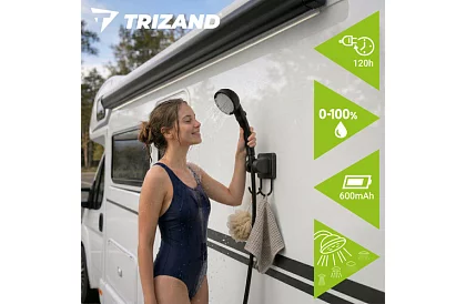 Kempingová sprcha s LCD a pumpou 6000 mAh – dobíjecí