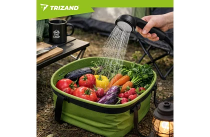 Kempingová sprcha s LCD a pumpou 6000 mAh – dobíjecí