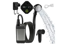 Kempingová sprcha s LCD a pumpou 6000 mAh – dobíjecí