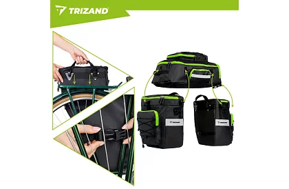 Brašna na kolo, batoh 3v1 – na nosič kola - 65 l