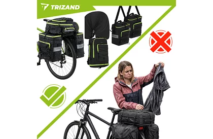 Brašna na kolo, batoh 3v1 – na nosič kola - 65 l