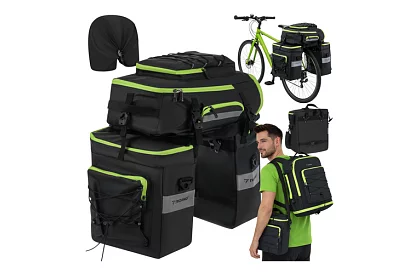Brašna na kolo, batoh 3v1 – na nosič kola - 65 l