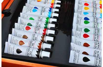 Výtvarná sada na malování v dřevěném pouzdře – 177 kusů