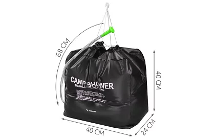 Přenosná cestovní solární sprcha OLARN 40 litrů