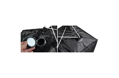 Přenosná cestovní solární sprcha OLARN 40 litrů