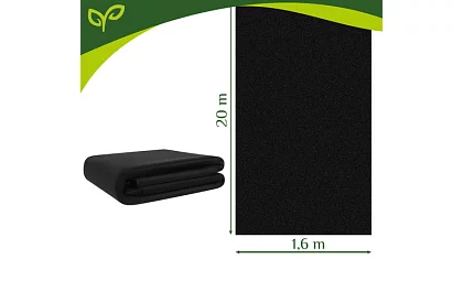 UV agrotextilie proti plevelu 1,6x20 m, 50 g/m2, černá