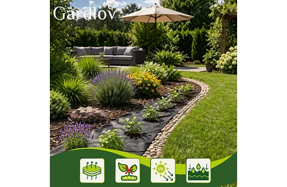 UV agrotextilie proti plevelu 1,6x20 m, 50 g/m2, černá