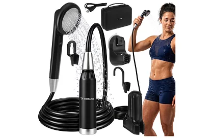 Kempingová sprcha s pumpou 2200 mAh – dobíjecí