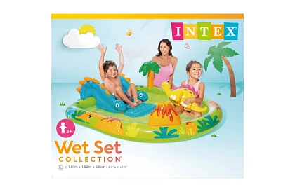 Nafukovací vodní hřiště se skluzavkou 191 x 152 x 58 cm – Dinosaurus I57166