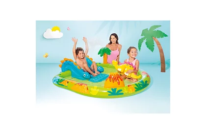 Nafukovací vodní hřiště se skluzavkou 191 x 152 x 58 cm – Dinosaurus I57166