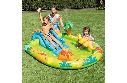 Nafukovací vodní hřiště se skluzavkou 191 x 152 x 58 cm – Dinosaurus I57166