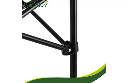 Skládací černý zahradní stůl – stůl na balkon, terasu