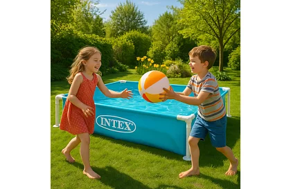 Dětský bazén s rámem 122 × 122 × 30 cm – I57173