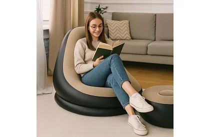 Nafukovací křeslo s podnožkou - nosnost 120 kg