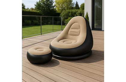 Nafukovací křeslo s podnožkou - nosnost 120 kg