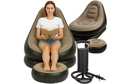 Nafukovací křeslo s podnožkou - nosnost 120 kg