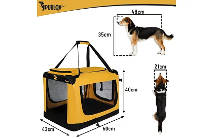 Skládací přepravní taška pro zvířata – 60 × 42 × 44 cm