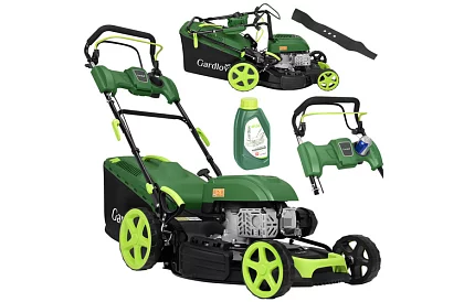 Benzínová sekačka DriveX PRO s pojezdem 196 cm³, 3,4 kW, 51 cm, 60 l koš